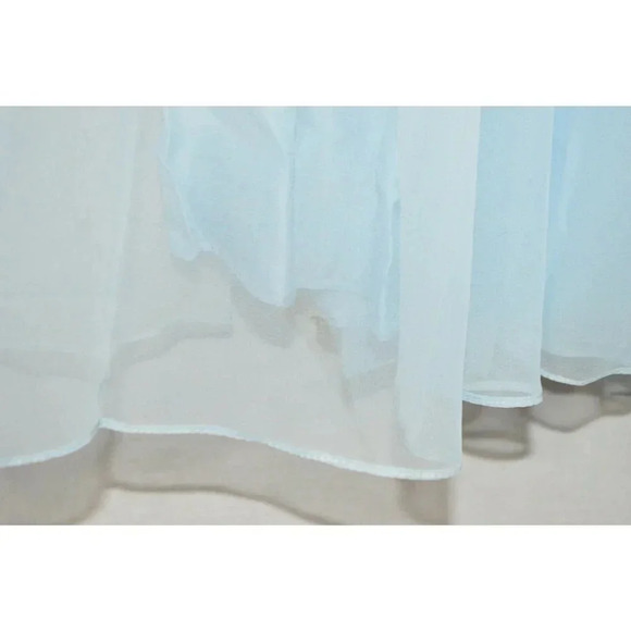 Jean Lutece 1960s Blue Chiffon Dress Heavy Beading - Picture 7 of 8